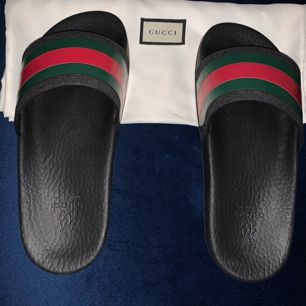 Boys Gucci Web Slippers